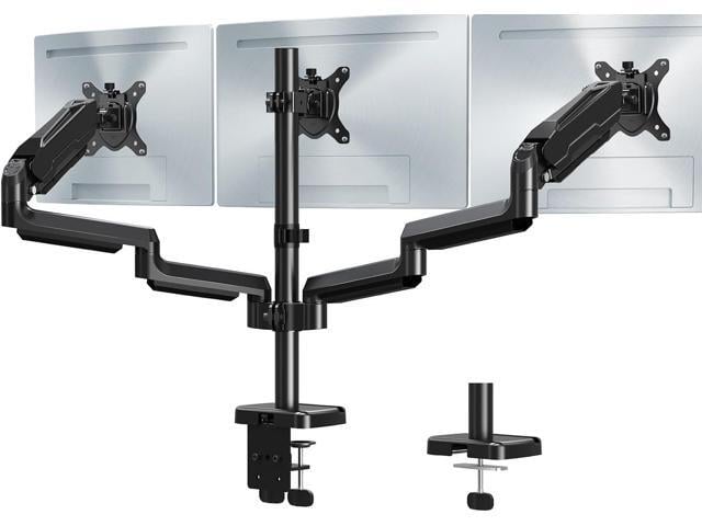 MOUNT PRO Triple Monitor Mount, 3 Monitor Desk Mount for There Screens up to 32 Inch, Full Motion Gas Spring Triple Monitor Stand, Heavy Duty...