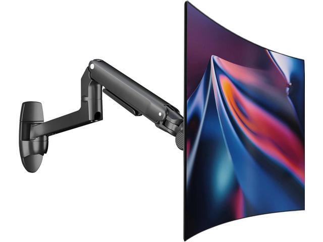 Monitor Wall Mount for Flat or Curved Screens up to 38' Within 25 lbs, Full Motion Adjustable Monitor Arm Wall Mount with Cable Management, VESA...