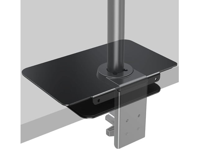 MOUNT PRO Monitor Mount Reinforcement for Thin Desk and Other Fragile Table Tops, Steel Bracket Plate Fits Monitor Arm Desk Stand C Clamp Installation