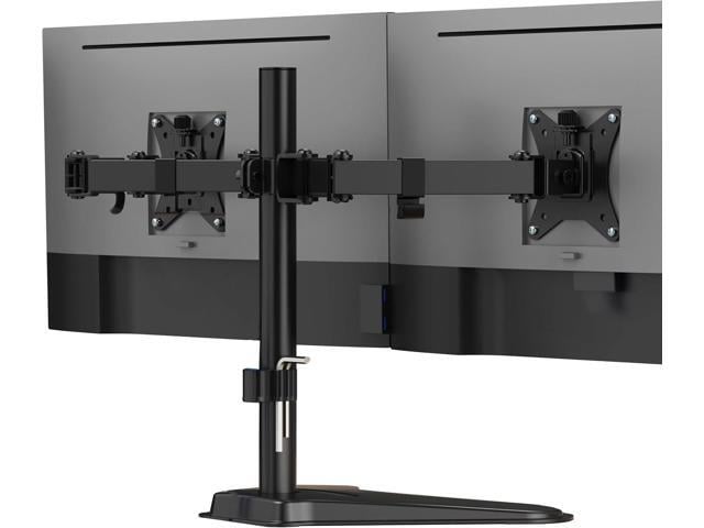 Mount-It! Dual Monitor Stand for Desk, Free Standing Monitor Mount for 2 Screens up to 32, Height Adjustable with Tilt, Swivel & Rotation, VESA...