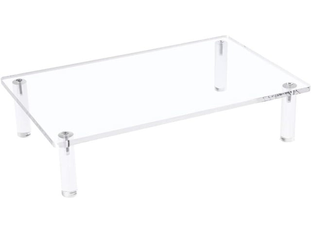 Sumerflos Clear Acrylic Monitor Laptop Stand, Sturdy and Save Space Computer Laptop Monitor Riser Stand for Home Office Desktop Universal Stand...