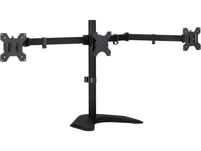 Mount-It! Triple Monitor Stand 3 Monitor Stand Fits 19 20 21 22 23 24 Inch Computer Screens Free Standing Base Three Heavy Duty Full Motion...