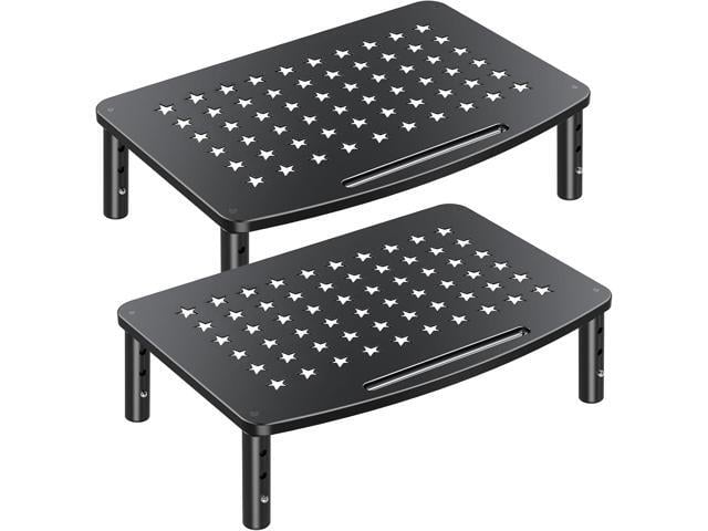Zimilar 2 Pack Monitor Stands Risers, 3 Height Adjustable Monitor Riser for Laptop, Printer, iMac, PC, Premium Metal Monitor Stand Riser for 2...