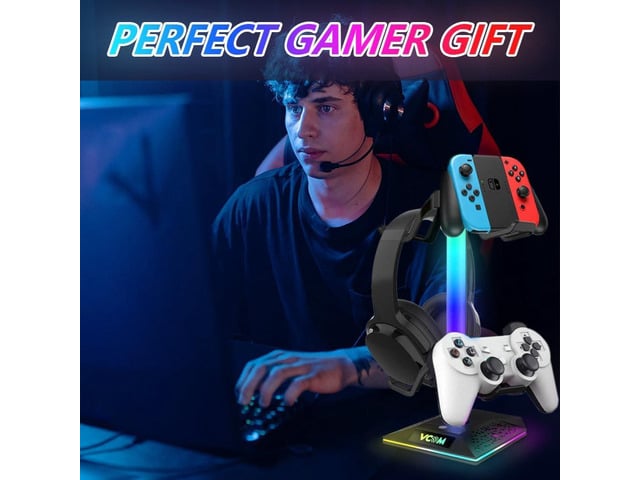 NexiGo Enhanced Charging Dock with LED Light [On/Off] for Oculus Quest 2, [Support Elite Strap with Battery], Headset Display Holder and Controller...