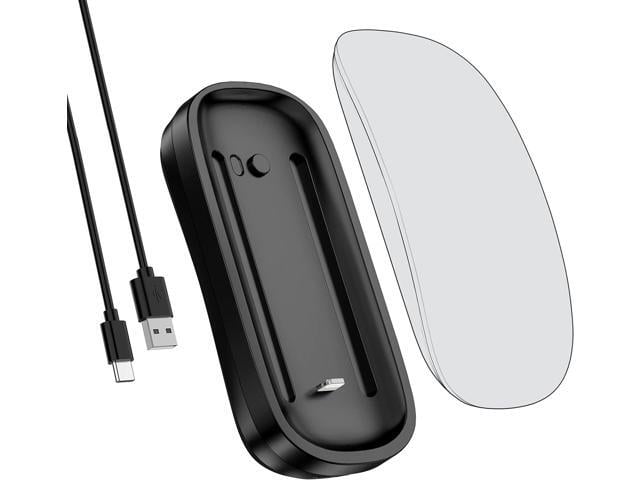HONKID Wireless Charging Station for Magic Mouse 2, QI Mobile Phone and AirPods, Double-Sided Charging, 3 in 1 Wireless Charging Dock, USB-A to...