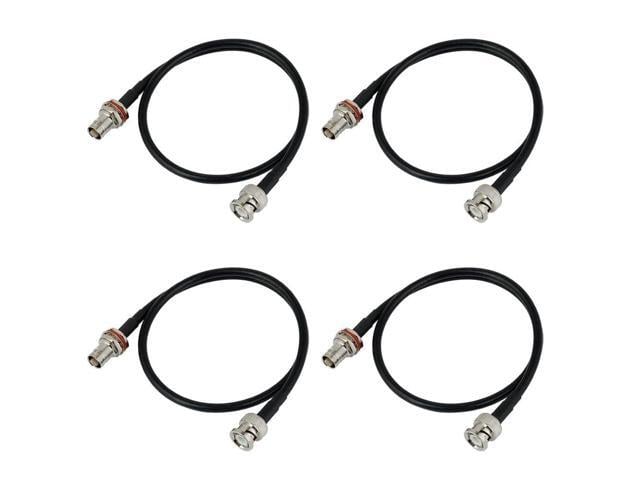 RK Antenna Extension Cable with BNC and Bulkhead Connector for Wireless Microphone Combination System, Lenght 20 (4 Pack)
