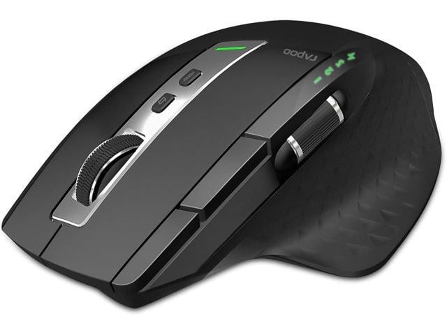 Rapoo Bluetooth Wireless Mouse, 4 Adjustable DPI Rechargeable, Multi-Device (3 Bluetooth+USB) Programmable Ergonomic Mouse with Side Roller, Laser...