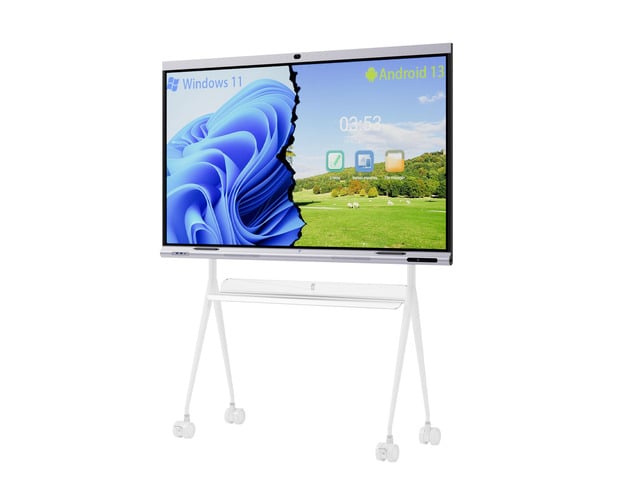 Tiburn INSPUR 65' Ultra 4K UHD Smart Board Android 13 & Windows 11 Pro Dual OS, 8-Line Array Mic, Auto-Framing Webcam, Enterprise whiteboard for...