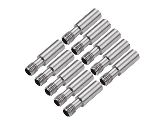 CREALITY Parts 10pcs Metal Heatbreak Throat MK8 Extruder Tube M6 Screw 27mm Length For CR-10/Ender Series 3D Printer Hotend