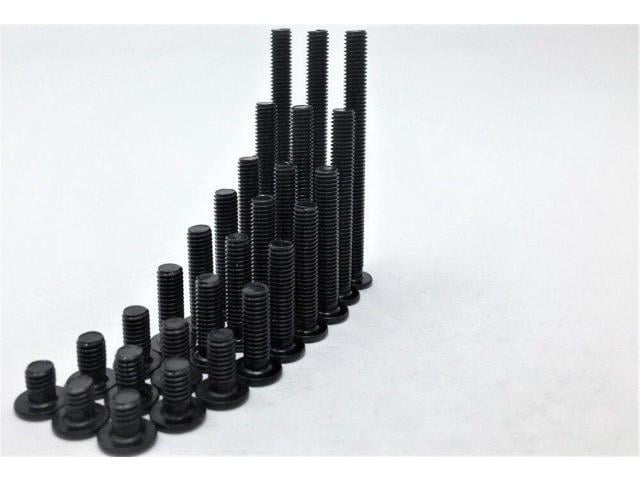 Funssor 50pcs 3D printer DIY M5 Low Profile Screws M5*30/35/40/45/50/55/60/65mm Black Color