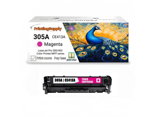 HP New Magenta Toner Cartridge For HP 305A CE413A Compatible with HP Color LaserJet Pro M351 M375 M451 M475 M375NW