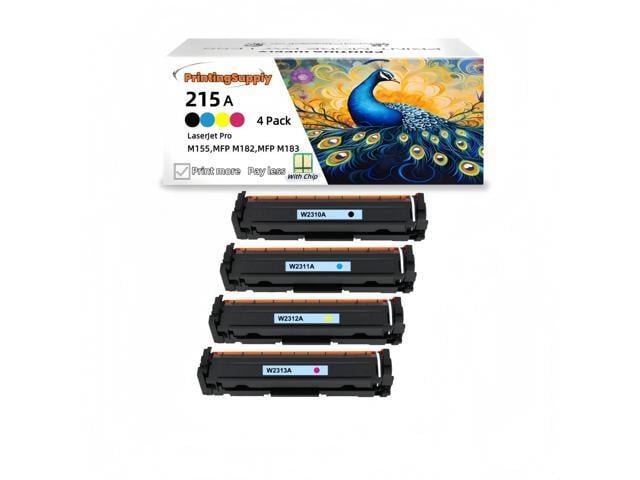 HP 215A W2310A W2311A W2312A W2313A 4 Pack BKCMY Compatible Toner Cartridge Compatible for HP 215A W2310A W2311A W2312A W2313A, Work with HP M155...