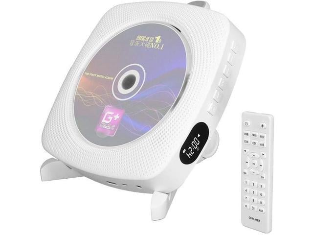 CD Player, Bluetooth HiFi Speaker, USB Flash Player, AUX line-in Audio Boombox, FM Radio, Portable, Wall Mountable and Desk Stand, with Remote Control