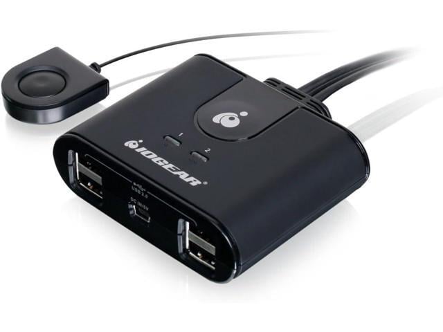 IOGEAR USB 2.0 2x4 Peripheral Switching Hub - 2 PC Share To 4 USB Devices - Up To 480Mbps - Mobile Devices Charging - Mouse/Keyboard - Printer -...