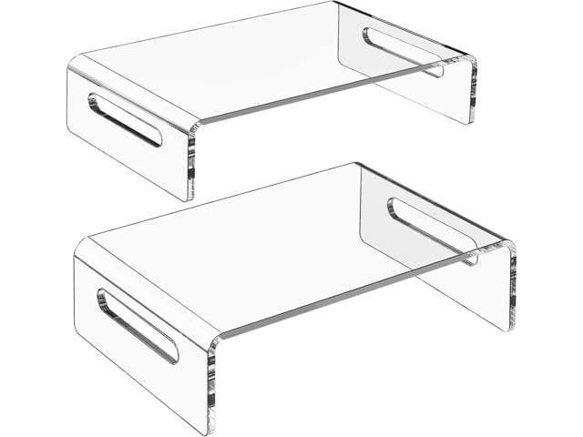 Zimilar 2 Pack Monitor Stand Riser, Acrylic Monitor Stand for Computer, Laptop, Printer, Notebook, Premium Clear Laptop Stand Acrylic Monitor Riser...