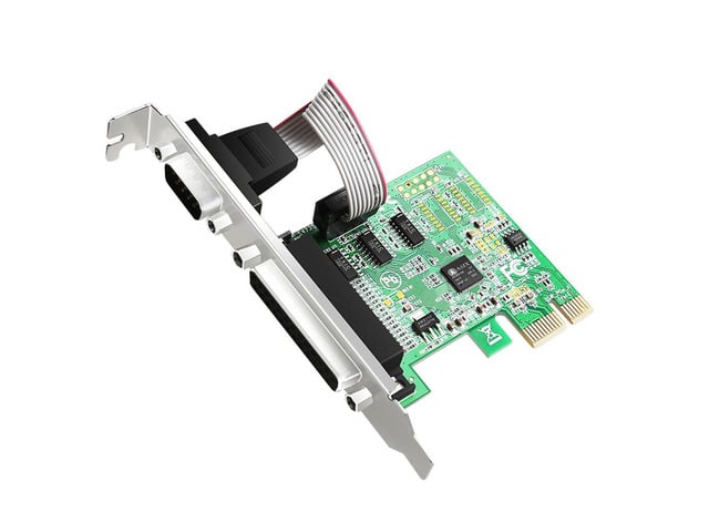 RS232 RS-232 Serial Port COM & DB25 Printer Parallel Port LPT to PCI-E PCI Express Card Adapter Converter ASIX AX99100