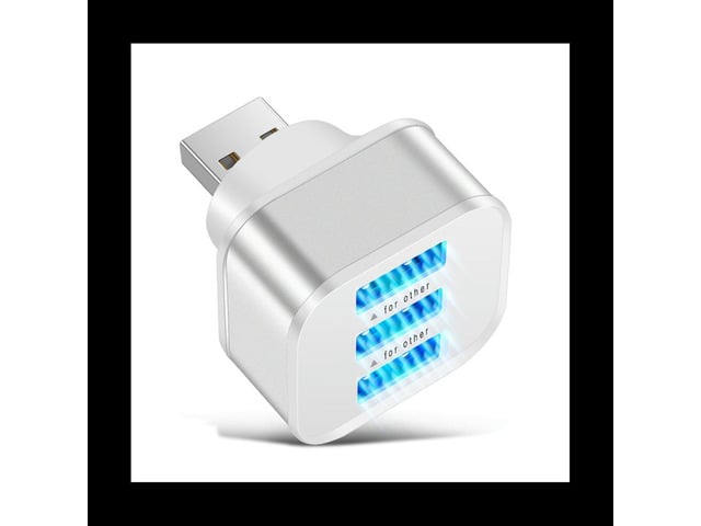 USB2.0 HUB Splitter Quick Charge 3 Ports USB Expander for Phone Tablet Laptop PC Chargers Adapter with LED Indicator-C