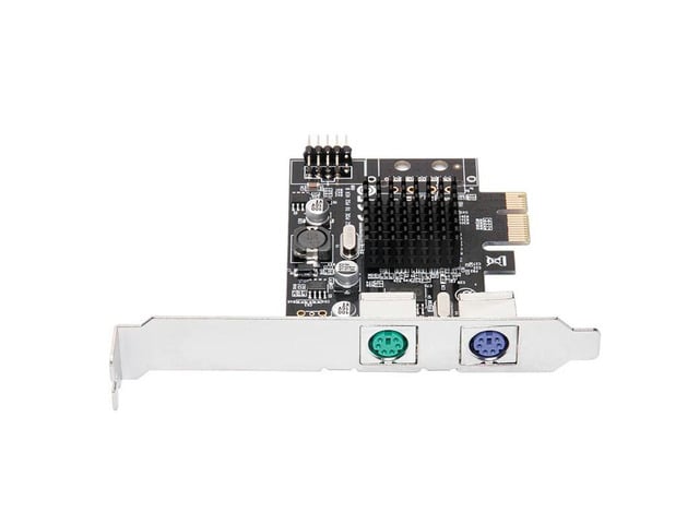100% PCIE to 2xPS2 PS/2 Port For PC Keyboard Mouse Adapter Card