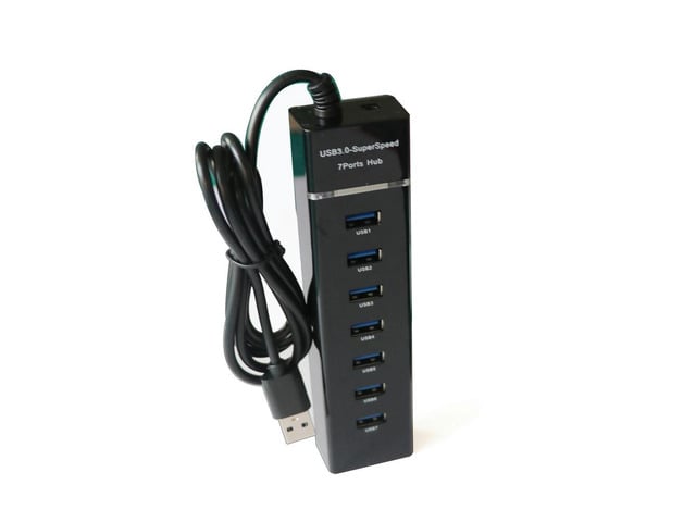 USB 3.0 USB 2.0 7 Ports Hub Splitter Adapter Cable Length 120Cm for Desktop PC Laptop Keyboard Mouse Mobile Hard Disk