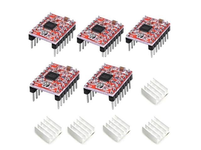 Ruth's sister 5Pcs A4988 Stepstick Stepper Motor Driver Module With Heat Sink For 3D Printer Reprap Suitable