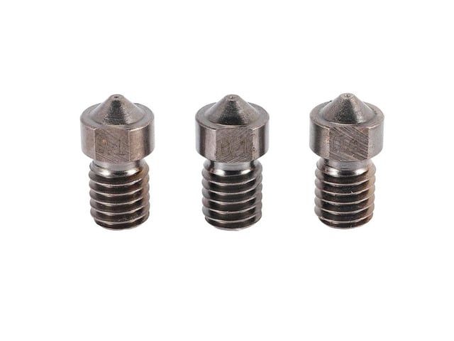 Ruth's sister 3D Printer Accessories E3D Nozzle Hardened Steel Die Steel Super Hard 1.75/0.4Mm Nozzle (3 Pcs)