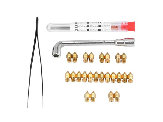 Ruth's sister 37Pcs 3D Printer Nozzles MK8 Nozzle 0.2,0.3,0.4,0.5,0.6,0.8,1.0Mm Extruder Print Head For Creality CR-10 Ender 3 5