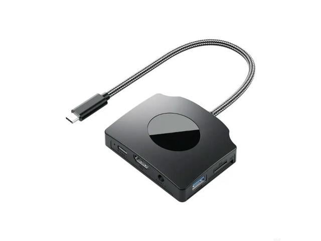 USB C Hub with 2 USB3.0 Port Monitors Laptop Docking Station HDTV USB C Power Delivery Card Reader Portable Converters