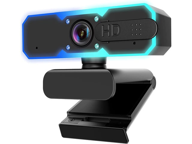 NBPOWER 1080P 60FPS Streaming Webcam, Streaming Camera with Microphone and Fill Light,Autofocus,Work with Zoom/YouTube/Winsdows/Mac...