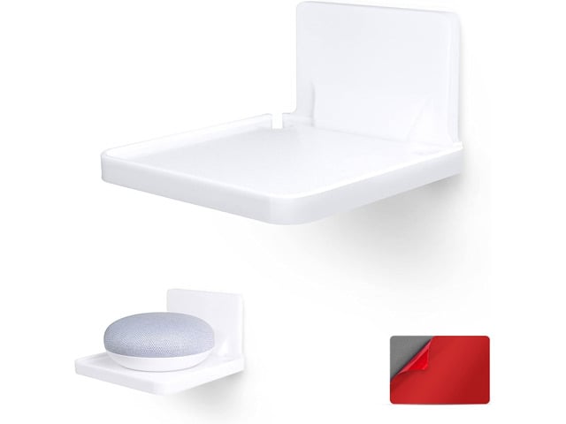 BRAINWAVZ Drill Free Wall Mount Shelf for Security Cameras, Baby Monitors, Speakers & More, Universal Holder, Strong Adheasive, Easy to Install, No...
