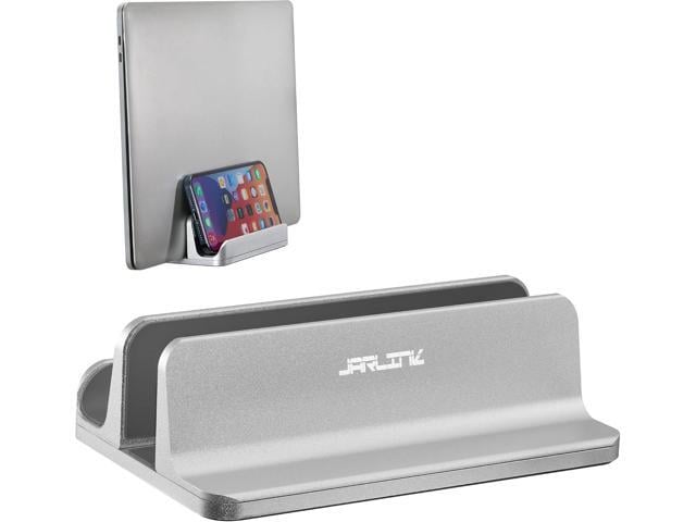 JARLINK 2-in-1 Design Vertical Laptop Stand Holder, Aluminum Laptop Stand for Desk with Adjustable Dock, Space-Saving Organizer Compatible with All...