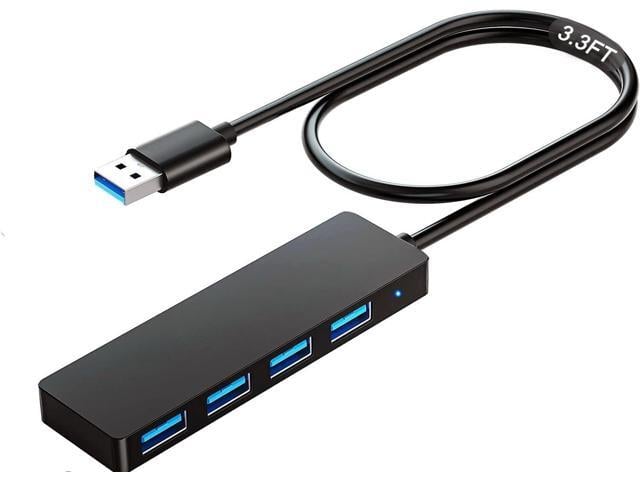 USB Hub, VIENON 4-Port USB 3.0 Hub USB Splitter USB Expander for Laptop, Xbox, Flash Drive, HDD, Console, Printer, Camera,Keyborad, Mouse-3.3ft