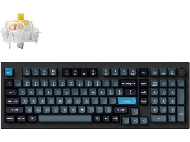 Keychron Q5 Pro Wireless QMK/VIA Mechanical Keyboard, 96% Layout Programmable Knob Full Aluminum Double-Gasket Design, Hot-swappable K Pro Banana...