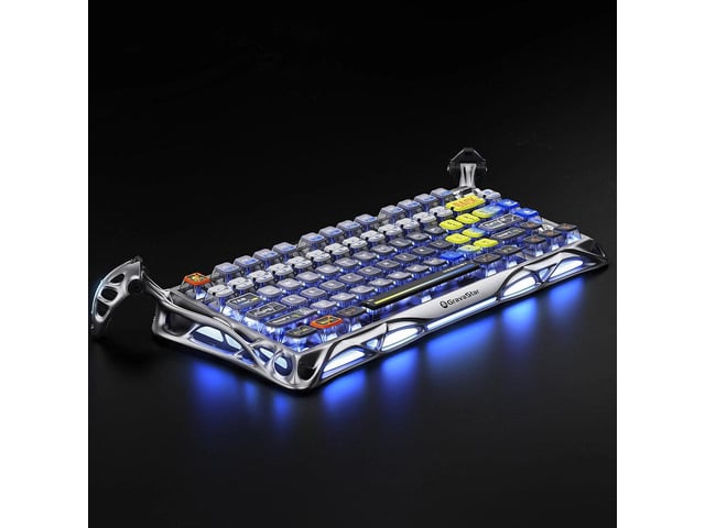 GravaStar Mercury K1 Pro Wireless Mechanical Gaming Keyboard, 75% Layout RGB Custom Keyboard, Hot-Swappable Linear Switches Aluminum Alloy,...