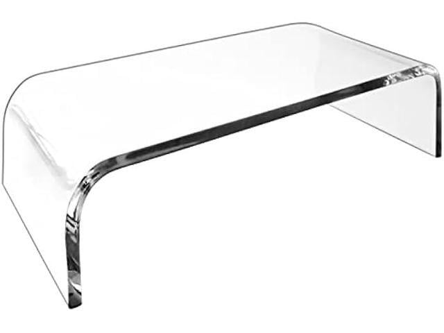 AMT Premium Acrylic Clear Monitor Stand Laptop/PC/Multimedia Monitor Riser for Home Office