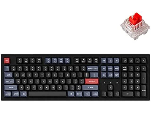 Keychron K10 Pro Wireless Custom Mechanical Keyboard, Full-Size QMK/VIA Programmable Bluetooth/Wired RGB Backlight with Hot-swappable Keychron K...