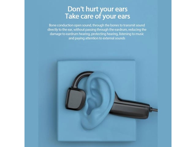 Open-Ear Headset Bluetooth-compatible Bone Conduction Sport Headphones ABS Frame Earphone Muffler Sponge Headphones