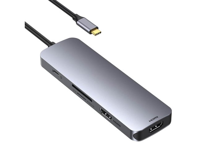 KEHIPI Docking Station Dual Monitor, USB C Hub Dual HDMI Adapter for 2 Monitors with 2 4K HDMI, 2 USB 3.0 5Gbps, SD/TF Card Reader, PD 100W, USB C...