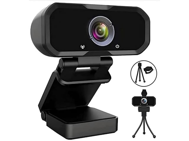 KEHIPI Webcam 1080p HD Computer Switch 2 Camera - Microphone Laptop USB PC Webcam with Tripod Stand, 110 Degree Live Streaming Widescreen Recording...