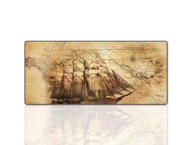 KEHIPI XXL Professional Large Mouse Pad & Computer Game Mouse Mat (35.4x15.7x0.1IN, Boat)