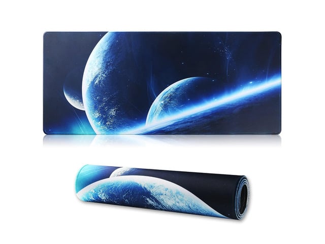 KEHIPI Large Gaming Mouse Pad with Stitched Edges,[27.5x11.8In] Extended Mouse Pad with Non-Slip Natural Rubber Base for Gamer/Desktop/Office/Home...