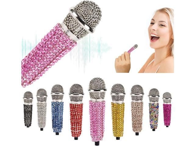 Mini Microphone,Portable Vocal Tiny Microphone, Asmr Microphone,Phone Microphone, Mini Karaoke Microphone for Voice Recording Chatting and Singing...