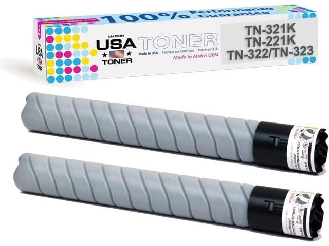 MADE IN USA TONER Compatible Replacement for use in Konica Minolta TN321K, TN322, TN221K, TN323K, C224, C284, C364, C224e, C284e, C364e (Black,...