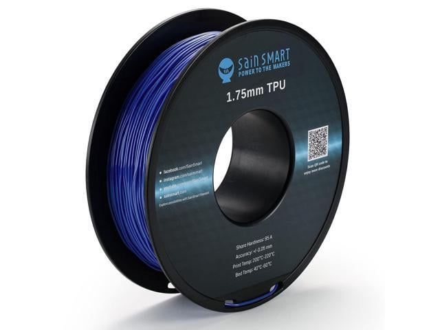 SainSmart 1.75mm Flexible TPU 3D Printer Filament 800g Solid Color, Dimensional Accuracy +/- 0.05 mm (Galaxy Blue)