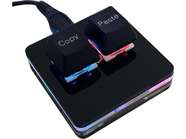 Copy and Paste 2-Key Keyboard SAYO OSU Keypad Hotswap One Handed Mechanical Gaming Keyboard Cherry Switch RGB Backlit Mini USB Keypad for macros or...