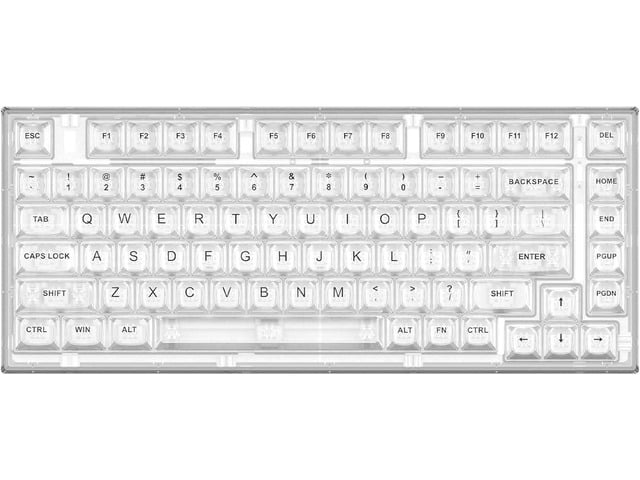 YUNZII X75 PRO 82 Key Wireless Hot Swappable Mechanical Gaming Keyboard with Transparent Keycaps,Gasket Mount,BT5.0/2.4G/USB-C for...