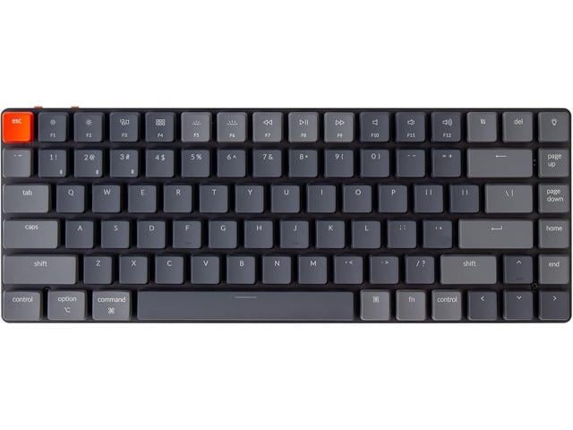 Keychron K3 75% Layout 84-Key Ultra-Slim Hot-Swappable Wireless Bluetooth Mechanical Keyboard with Low-Profile Keychron Optical Red Switch/White...