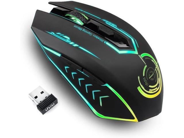 UHURU Wireless Gaming Mouse, Rechargeable 10000 DPI LED PC Mouse