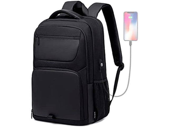 Laptop Backpack for Men, 35L Black Backpack with USB Charging Port, Water Resistant Backpack Fits 15.6 Inch Computer and Laptop for Business Work...
