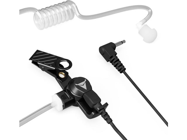 Decibullz 3.5mm Radio Headset Receiver, Listen only Acoustic Coil Tube Radio Headset kit for Two Way radios, transceivers & Radio Speaker mic Jacks