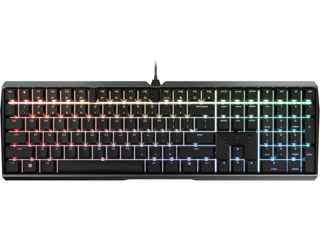 Cherry MX 3.0S Wired Mechanical Gaming Keyboard MX2A Silent RED Switches Robust Aluminum Housing, RGB-Lighting, Full Key Rollover, Anti Ghosting,...